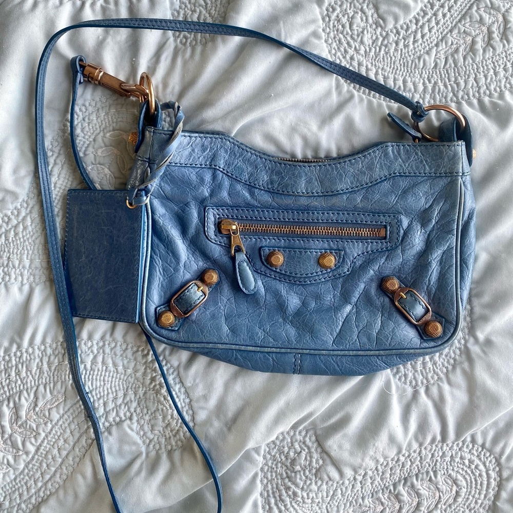 Balenciaga blue hip bag